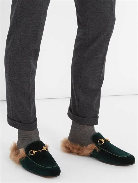 gucci loafers fur|gucci fur loafers men.